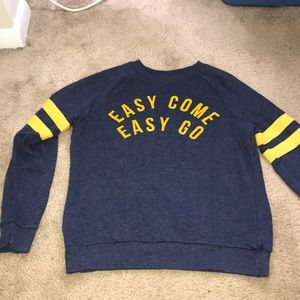 Super cute jersey type sweater